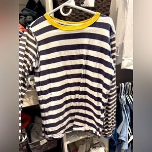 We The Free Gray and White Long Sleeve Tee